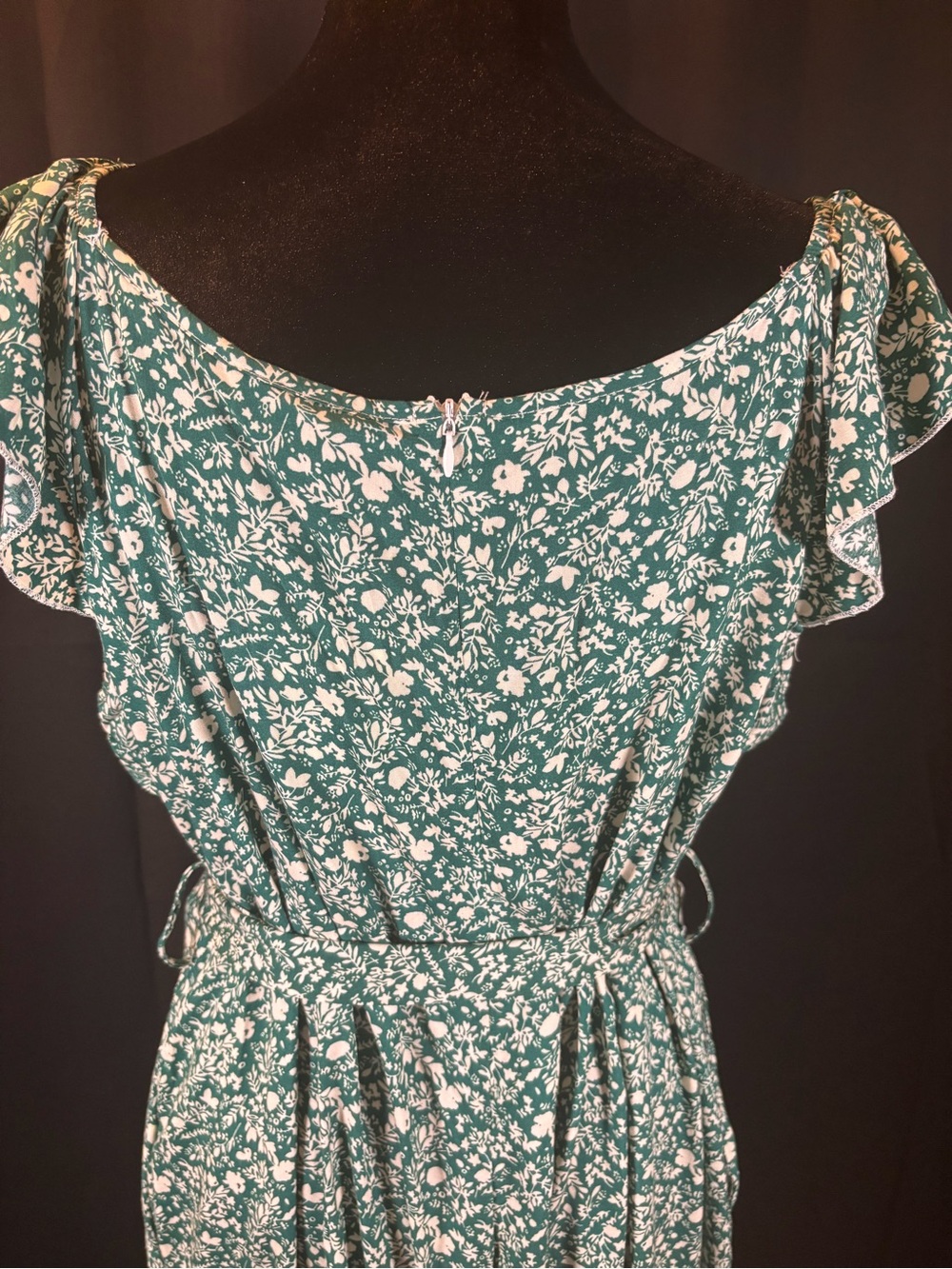 BloomChic Teal Floral Jumpsuit - Picture 4 of 6